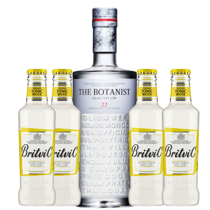 Gin The Botanist 46º 700cc + 4 Britvic Tonic Water 200cc