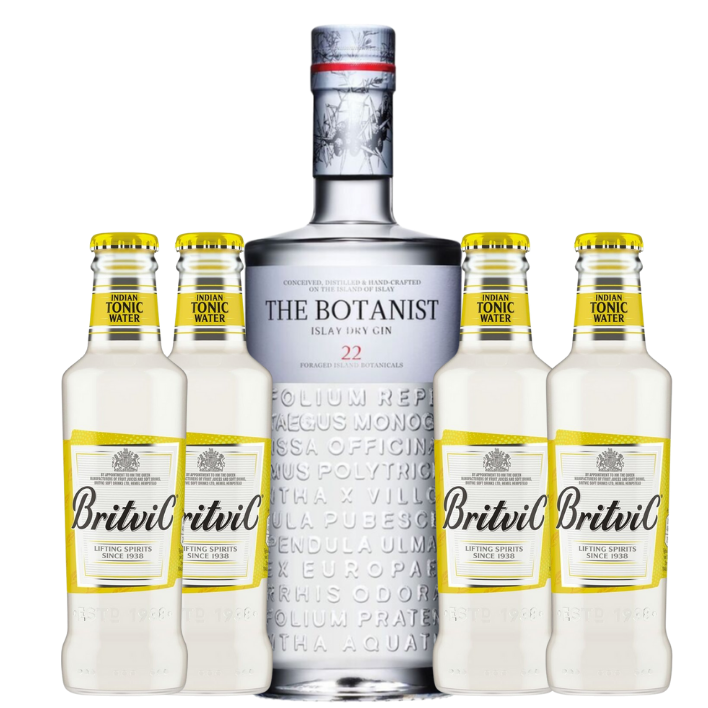 Gin The Botanist 46º 700cc + 4 Britvic Tonic Water