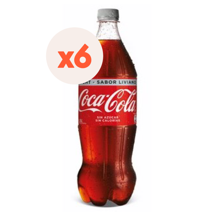6 x Bebida Coca Cola Light 1500cc