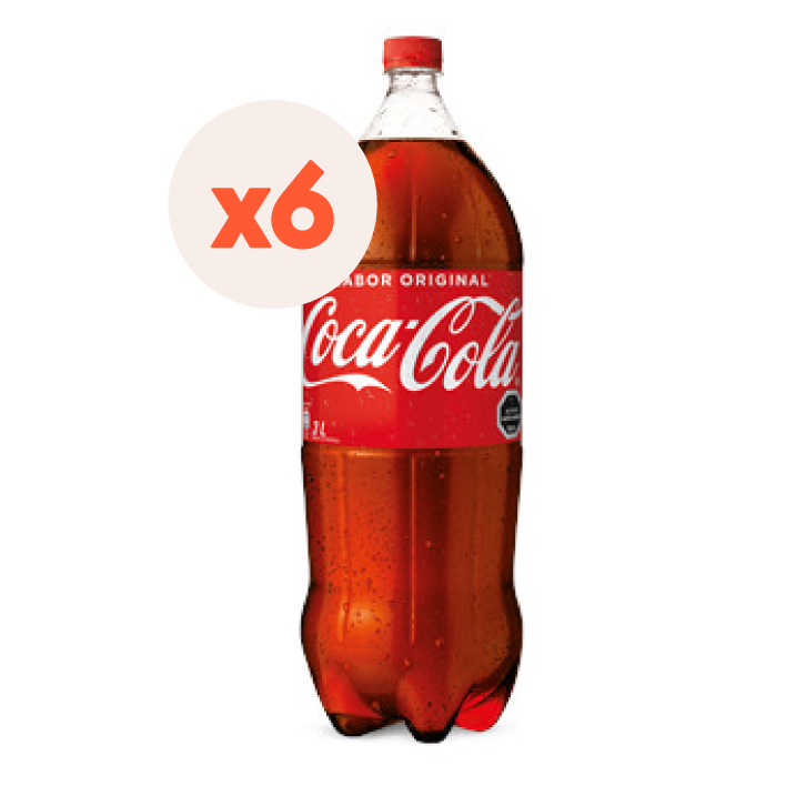 6x Bebida Coca Cola 3000 cc