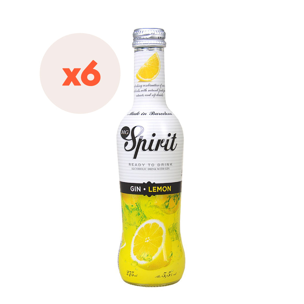 6x Cocktail Spirit Lemon 5,5º 275cc ($1.498 c/u)