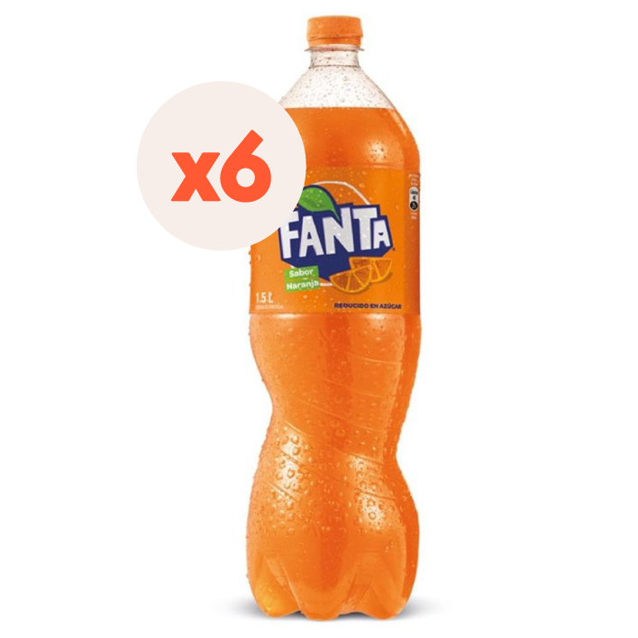 6x Bebida Fanta Normal 1500cc