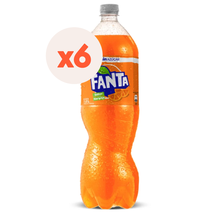 6x Bebida Fanta Zero 1500cc