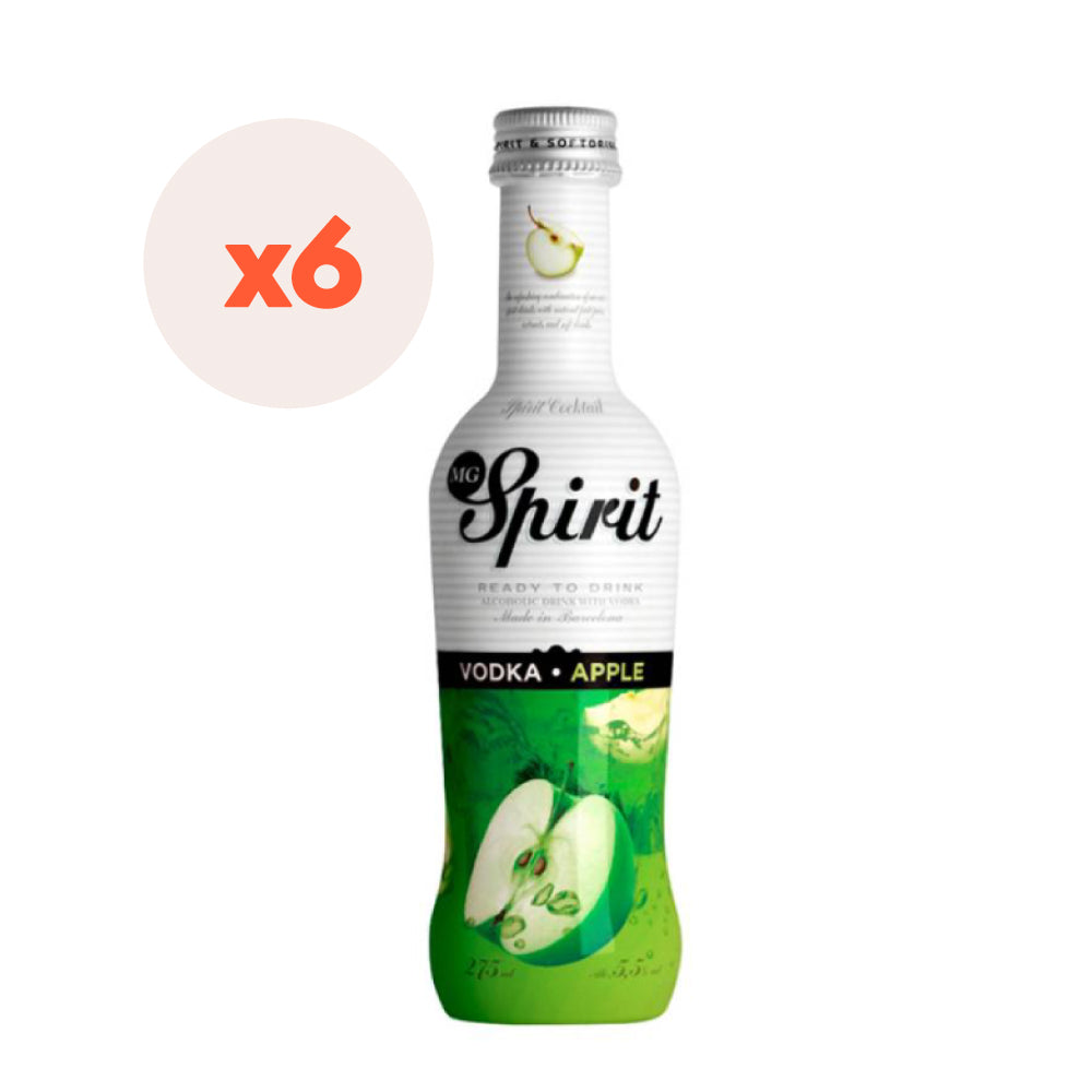 6x Cóctel MG Spirit Vodka Apple 5,5º 275cc