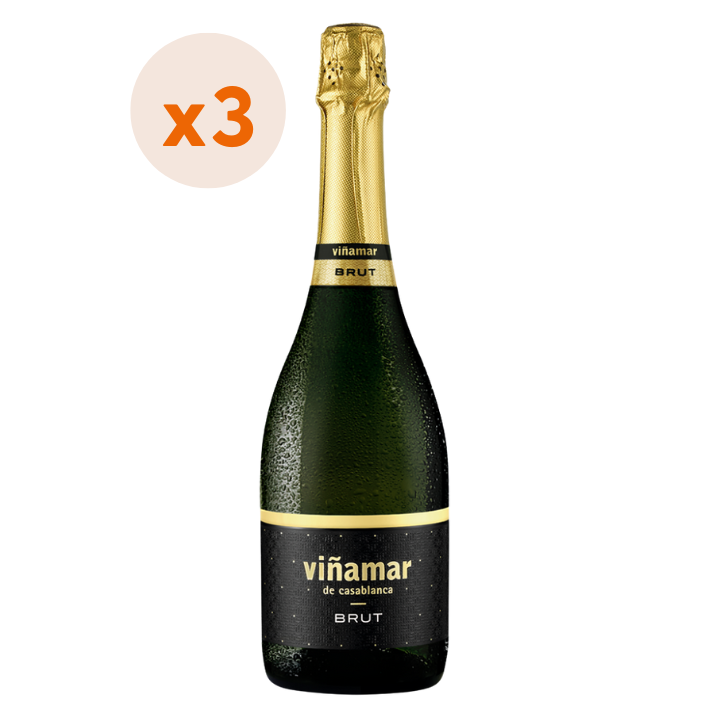 3x Espumantes Viñamar Brut 750cc