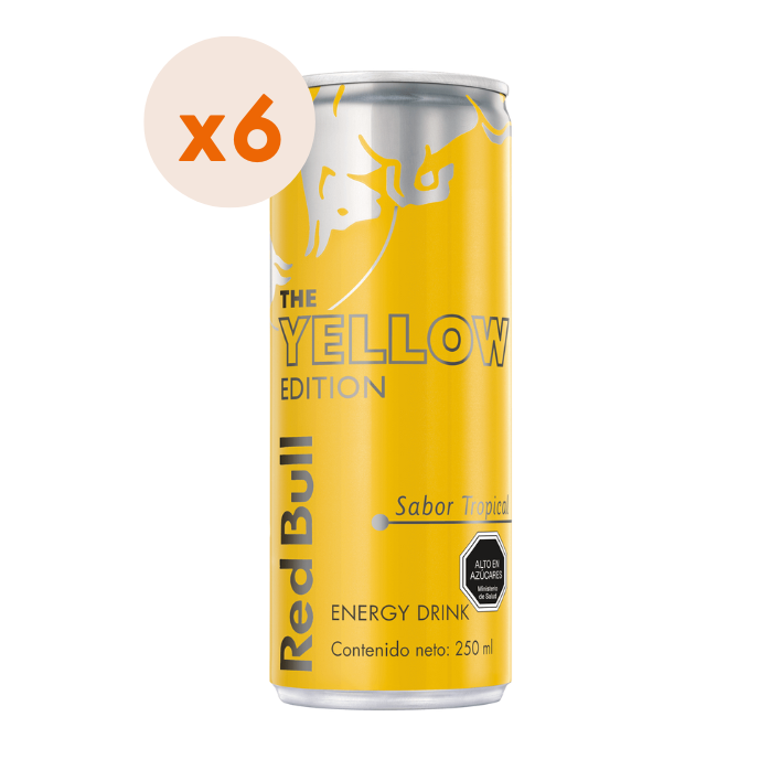 6x Bebida Energética Red Bull Yellow Edition 250cc