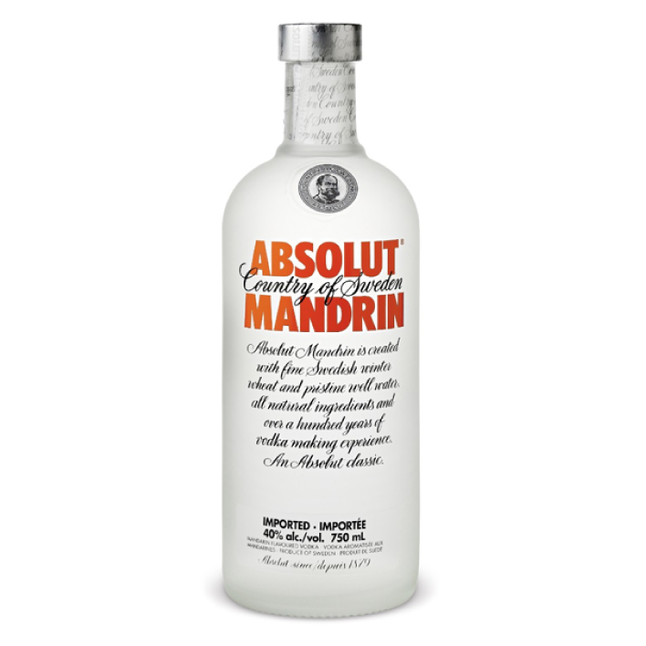 Vodka Absolut Mandrin 40º 750cc