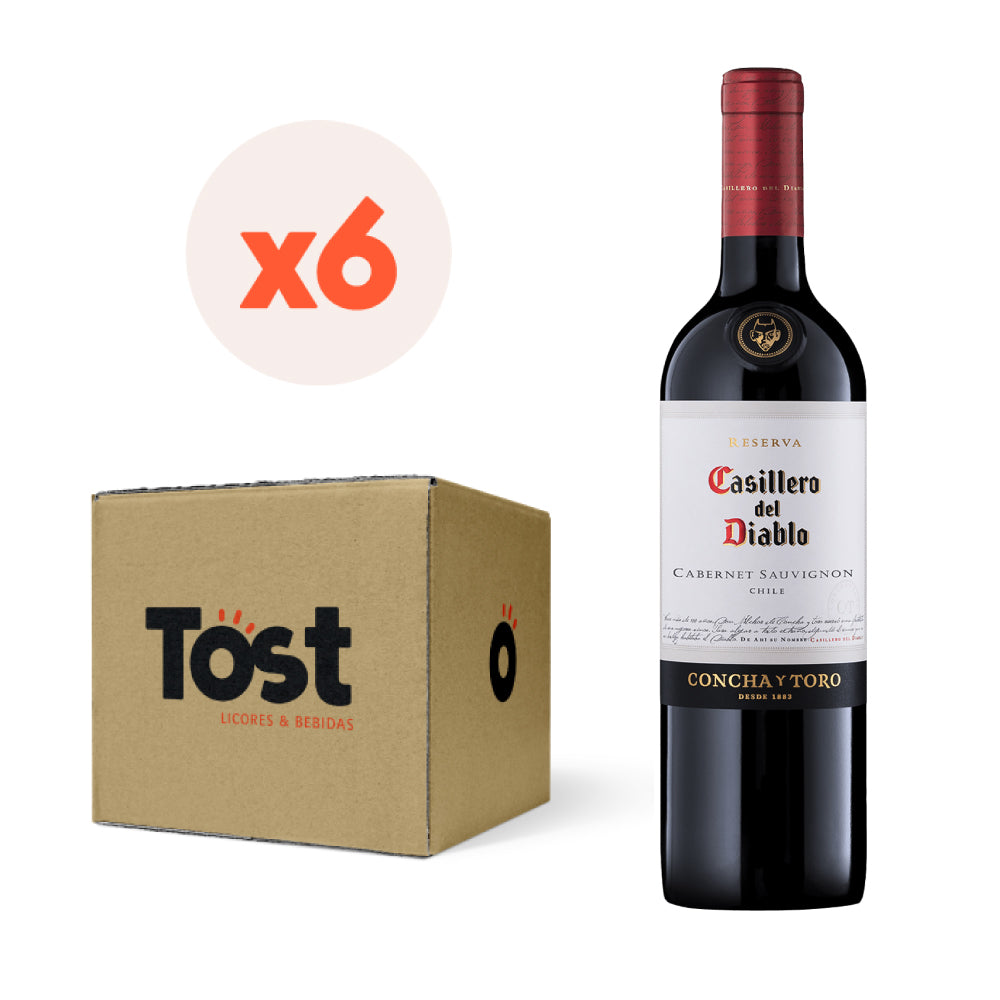 Caja 6x Casillero del Diablo Reserva Variedades 750cc ($3.998 c/u)