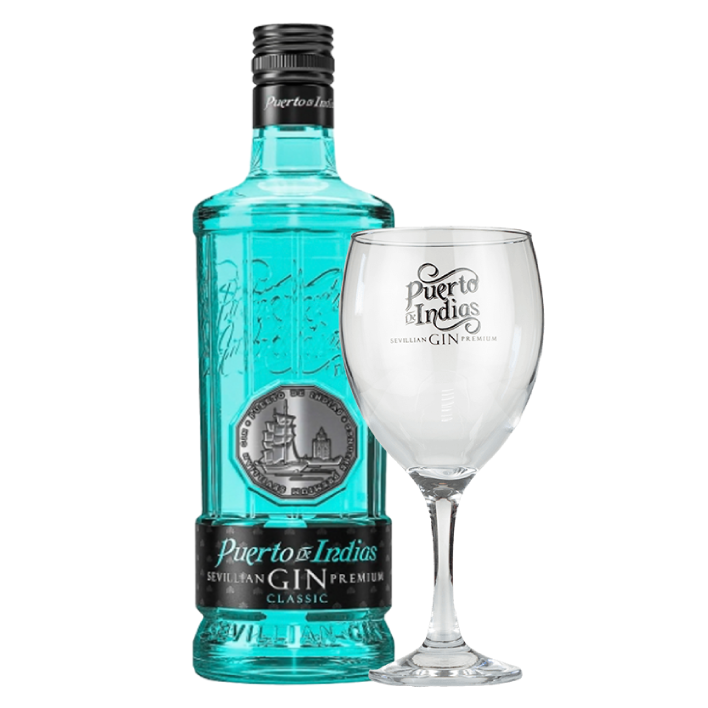 Gin Puerto de Indias Premium Classic 700cc + Copa Gin Premium