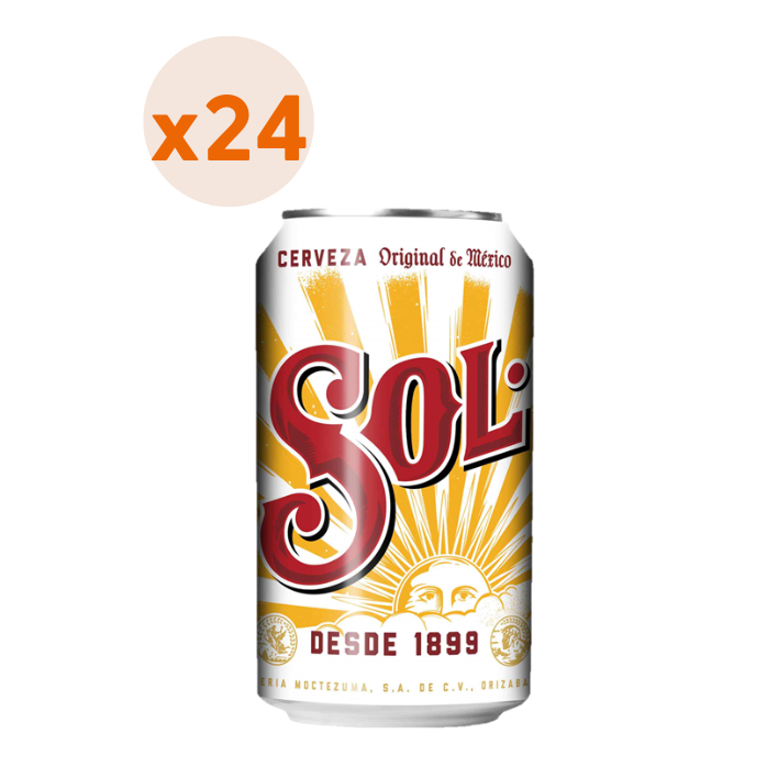 24x Cervezas Sol Lata 350cc