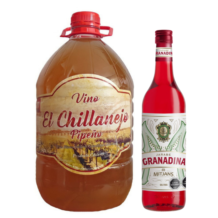 Pack Bidón Pipeño 5 Litros + Granadina Mitjans 900 cc