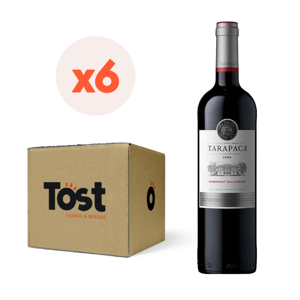 6x Vino Tarapacá León Cabernet Sauvignon 750cc