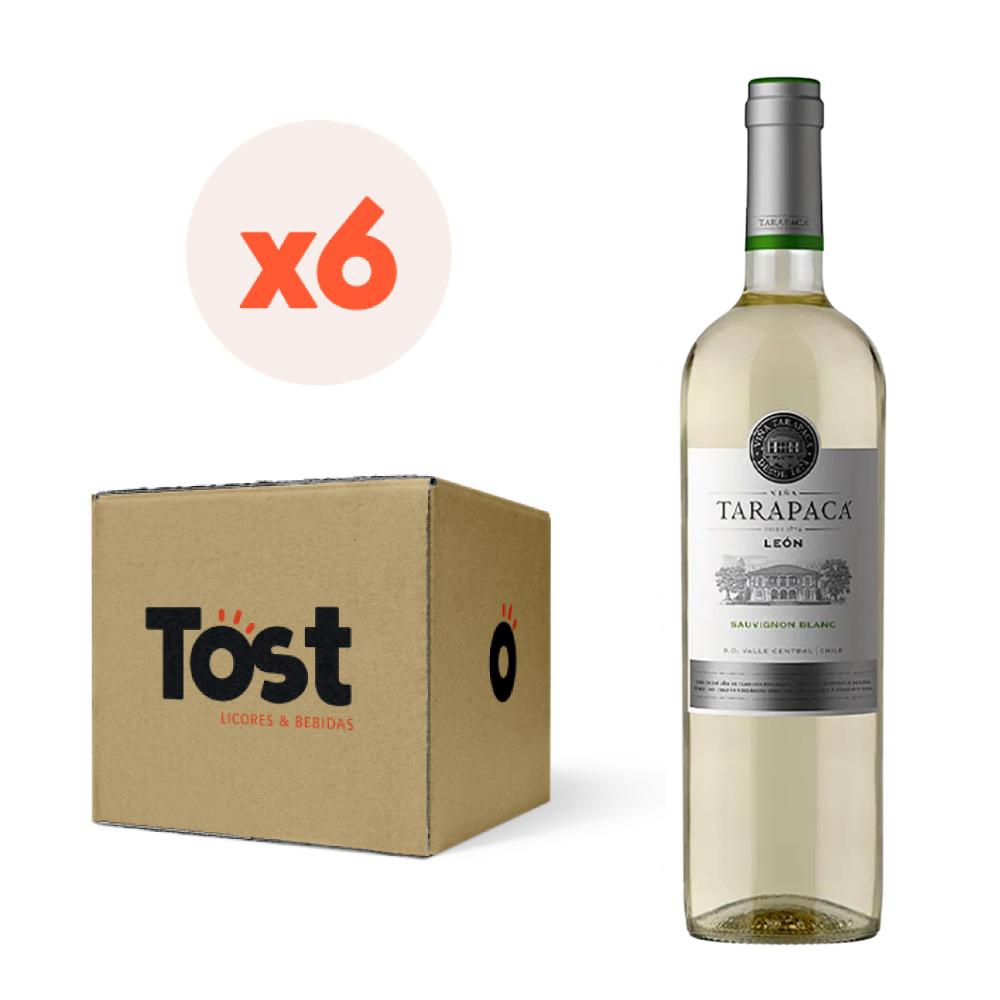 6x Vino Tarapacá León Sauvignon Blanc 750cc