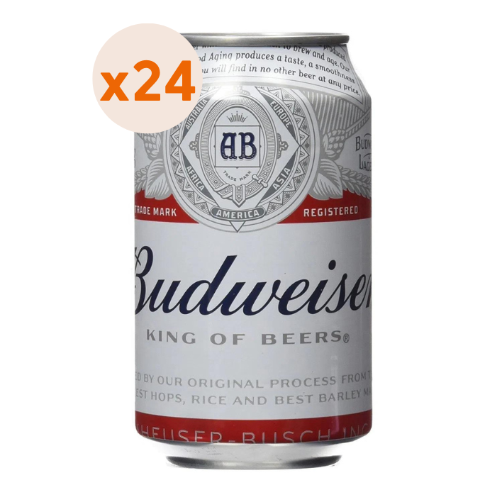 24x Cerveza Budweiser Lata 354cc