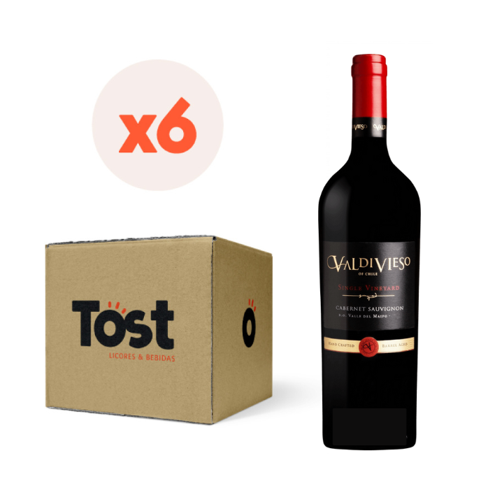 Caja 6x Vino Valdivieso Single Vineyard Cepas 750 cc ( $7.915 c/u)