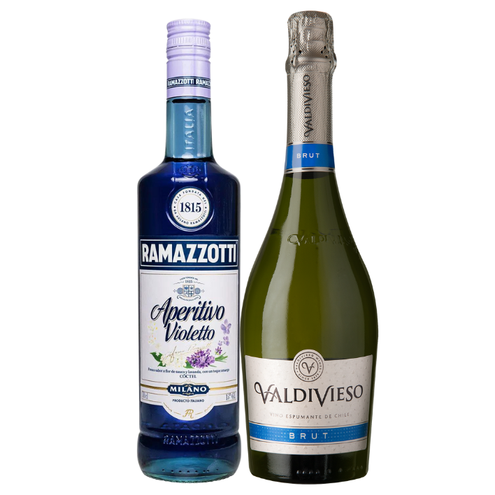 Pack Licor Aperitivo Ramazzotti Violetto 700cc + Espumante Valdivieso