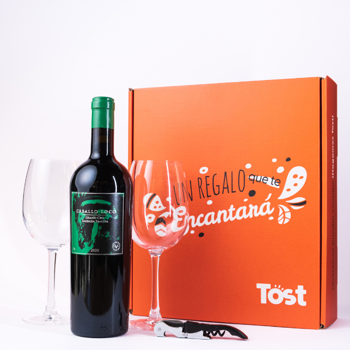 Caja Tost Vino Caballo Loco