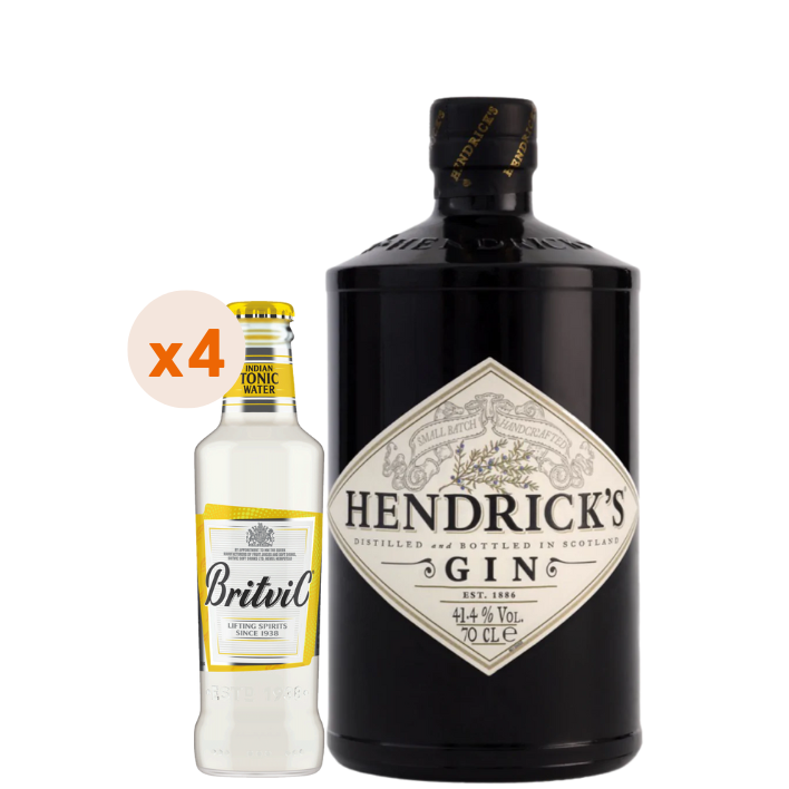 Gin Hendricks + 4 Agua Tónica Britvic