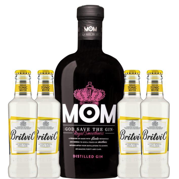 Gin Mom 39,5º 750cc + 4 Britvic Tonic Water