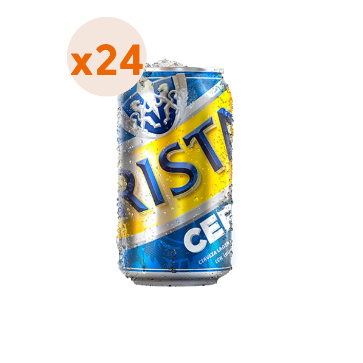 24x Cerveza Cristal Zero Lata 350cc