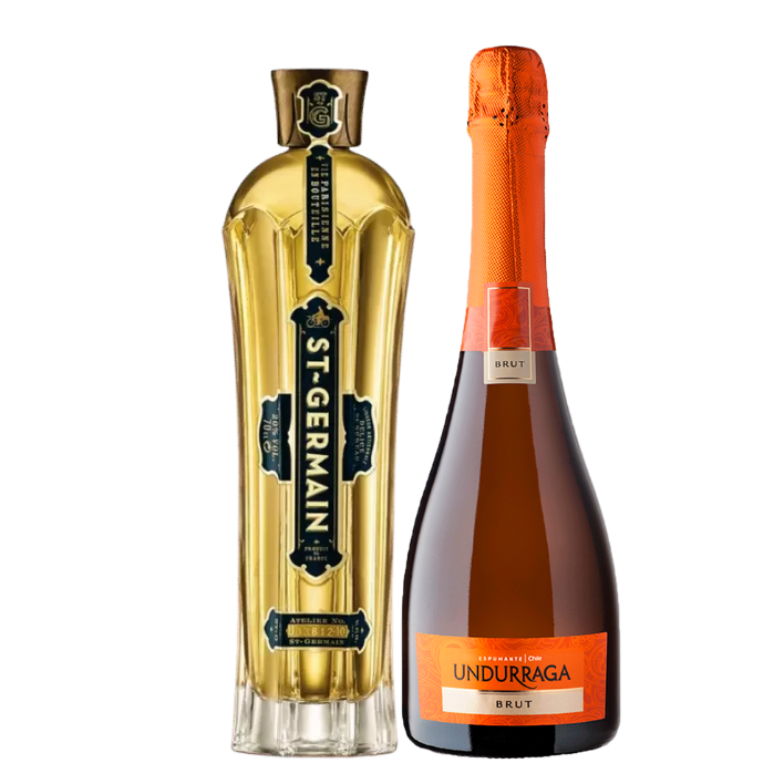 Pack Licor Flor De Sauco St. Germain 750cc + Espumante Undurraga 750cc