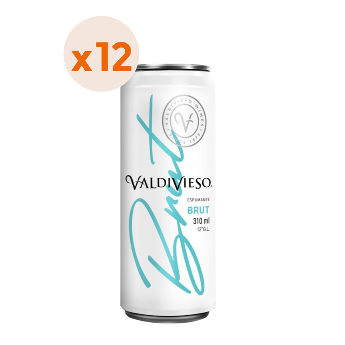12x Espumante Valdivieso Brut Lata 310cc