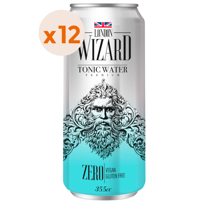 12x London Wizard Agua Tónica Zero Lata 355cc