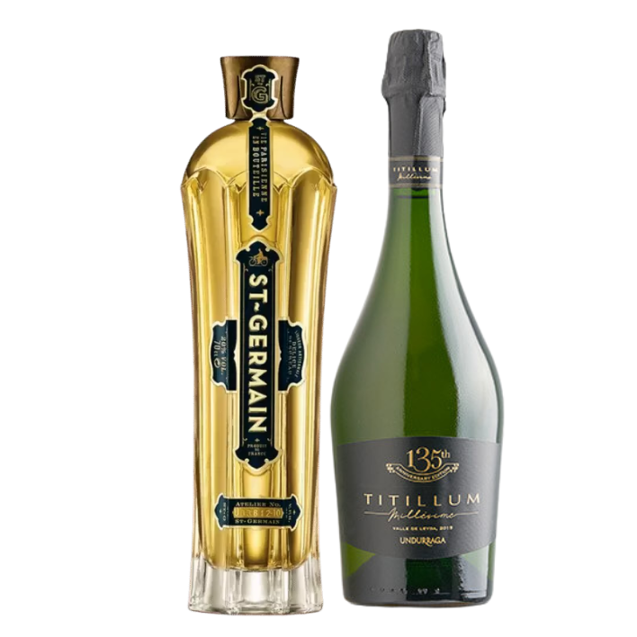 Pack Licor Flor De Sauco St. Germain 750cc + Espumante Undurraga Titillum 750cc