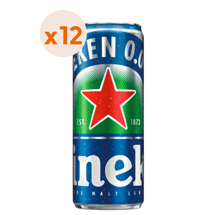 12x Cerveza Heineken Sin Alcohol Lata 470cc