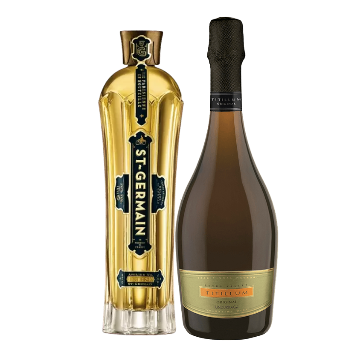 Pack Licor Flor De Sauco St. Germain 750cc + Espumante Undurraga Titillum 750cc