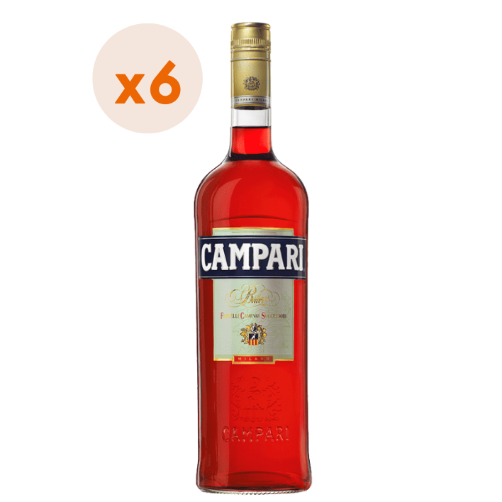 6x Licor Aperitivo Bitter Campari 750cc