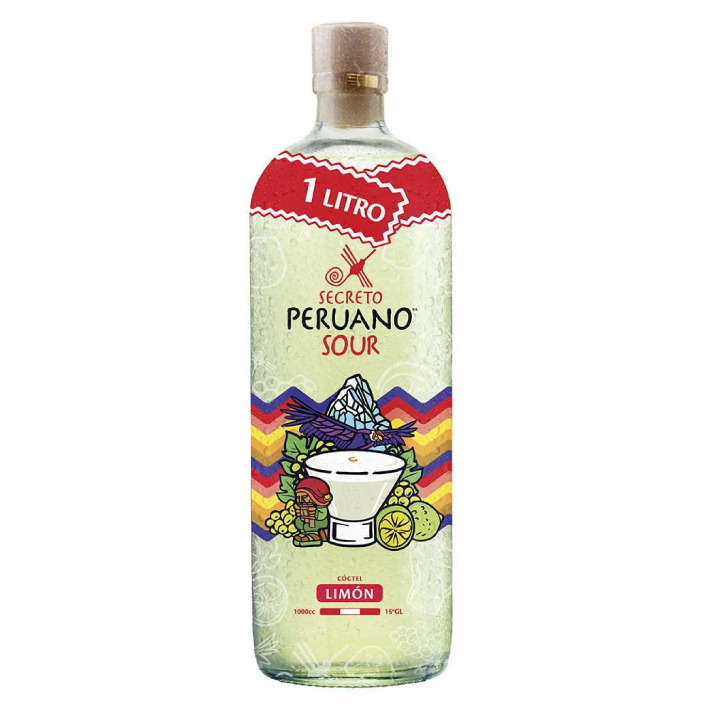 Pisco Cóctel Secreto Peruano Sour Limón 14º 1000cc