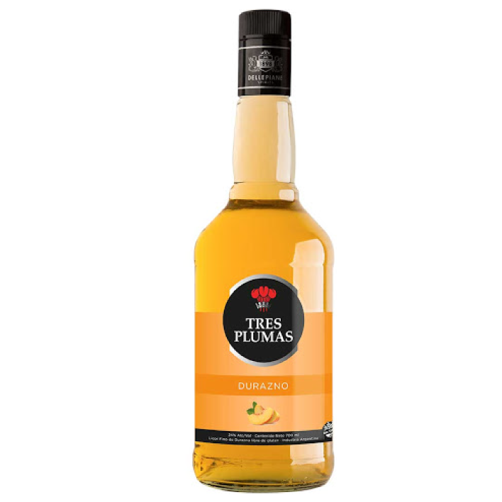 Licor Aperitivo de Durazno Tres Plumas 700cc