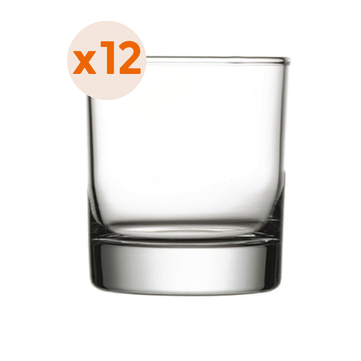 12x Vaso Vidrio Bajo Side Pasabache 315cc